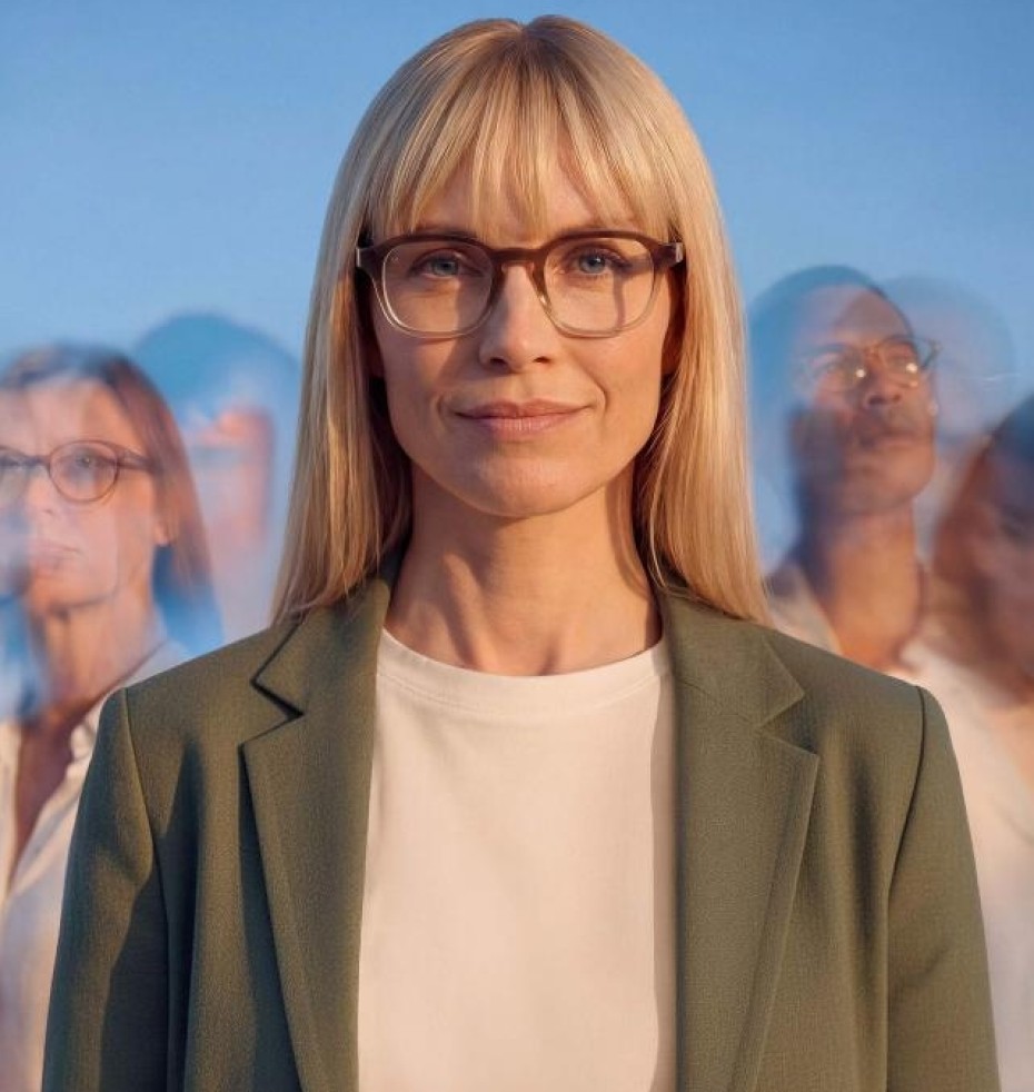 Frau mit Brille